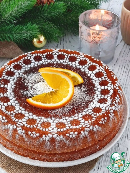 Домашний апельсиновый пирог с кремом