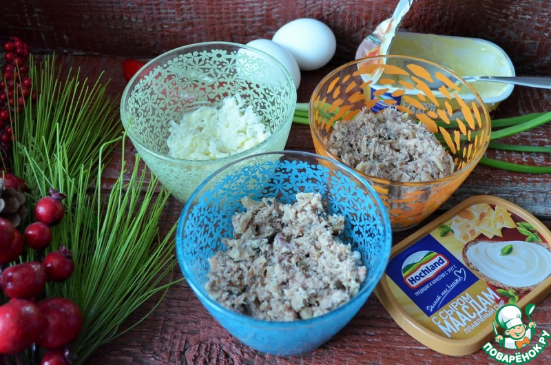 Салат с рисом и консервированной рыбой
