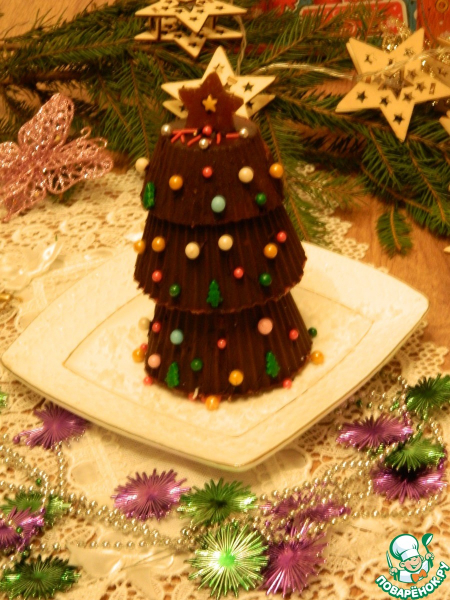 Десерт "Шоколадная елка"