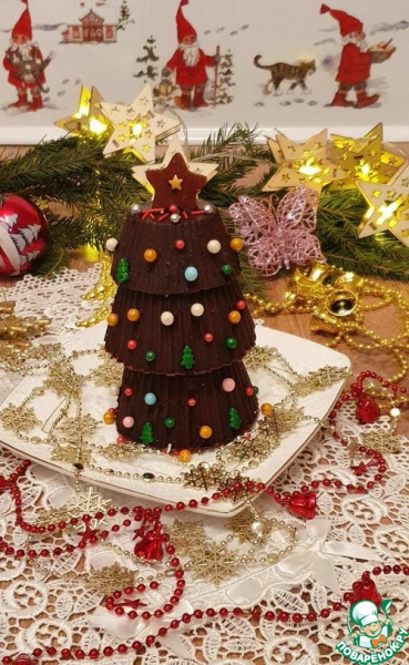 Десерт "Шоколадная елка"