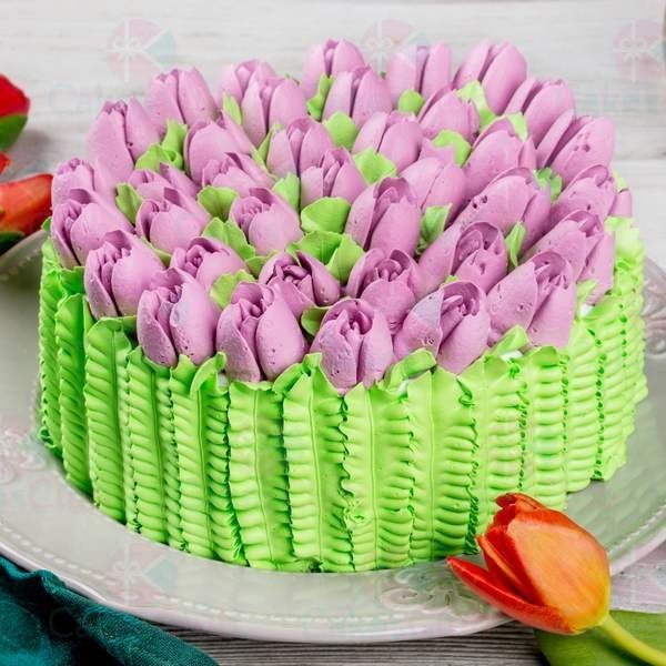 Как украсить торт к 8 марта?