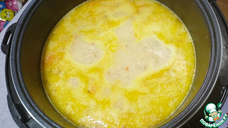 Сырный крем-суп с грибами