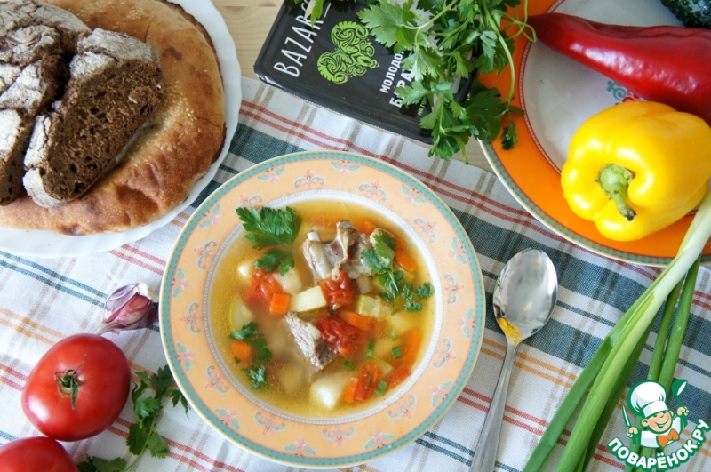Дачный суп с бараниной