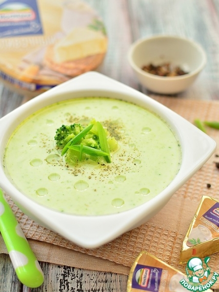 Крем-суп с брокколи и сыром
