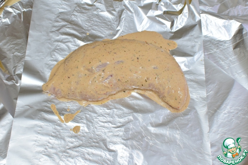 Мясо индейки в соево-горчичном маринаде