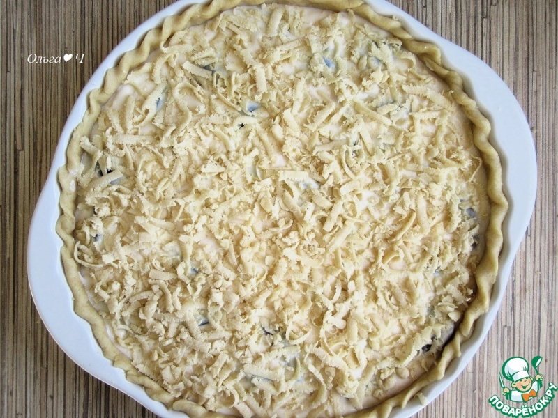Пирог с фруктами в рисовой заливке