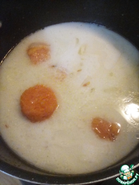 Суп-пюре из батата и черники