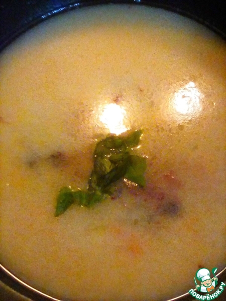 Суп-пюре из батата и черники