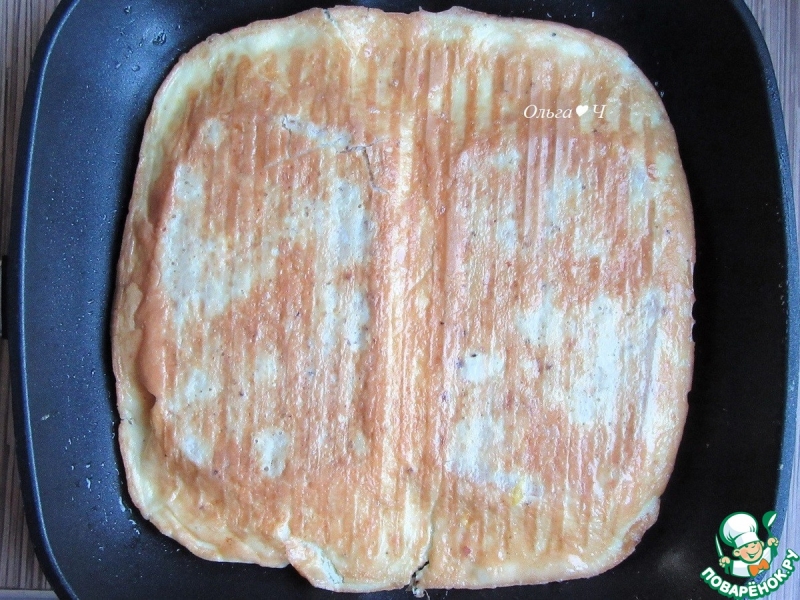 Двойной сэндвич к завтраку на сковороде