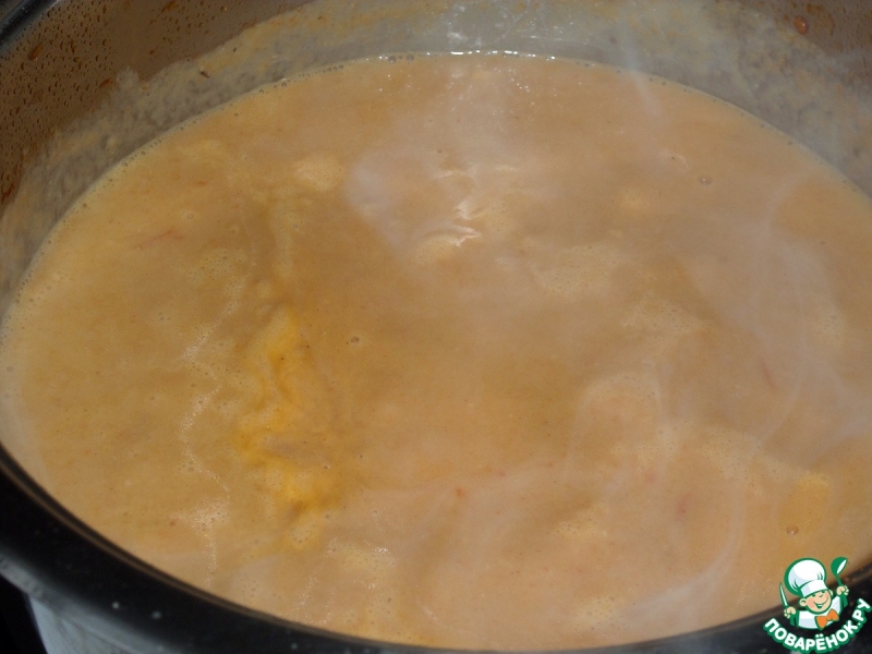 Суп-пюре из баклажанов с сыром