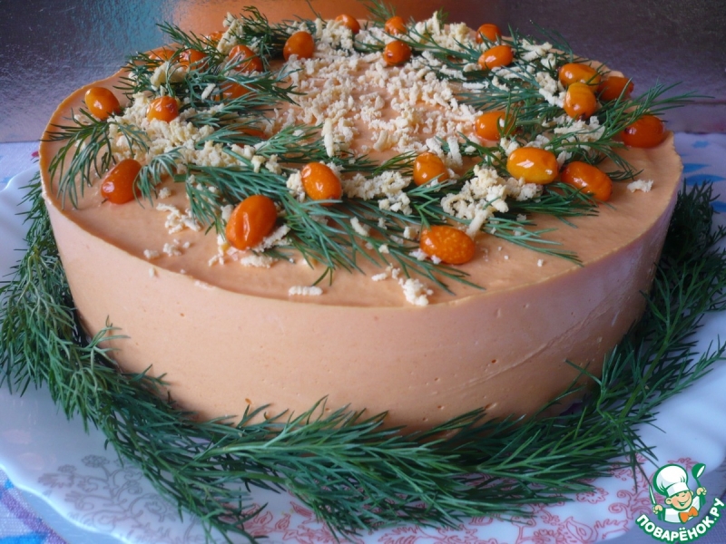 Салат "Мимоза"-с морковным муссом