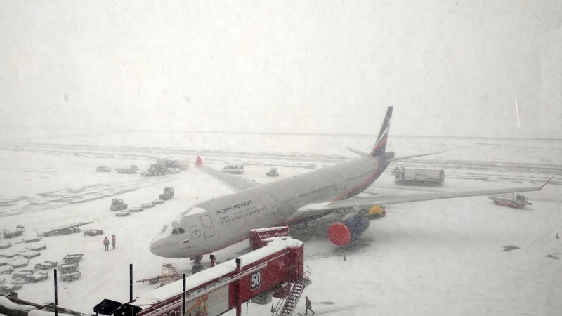Московские аэропорты работают штатно, несмотря на снегопад