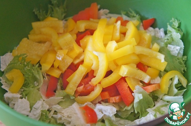 Овощной салат с курочкой