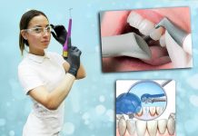 Отбеливание зубов Air flow: один из этапов чистки эмали