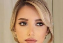 Макияж для карих глаз блондинок