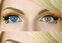 Выразительный образ с помощью голубых линз
