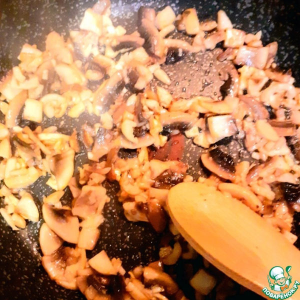 Паста карбонара с грибами