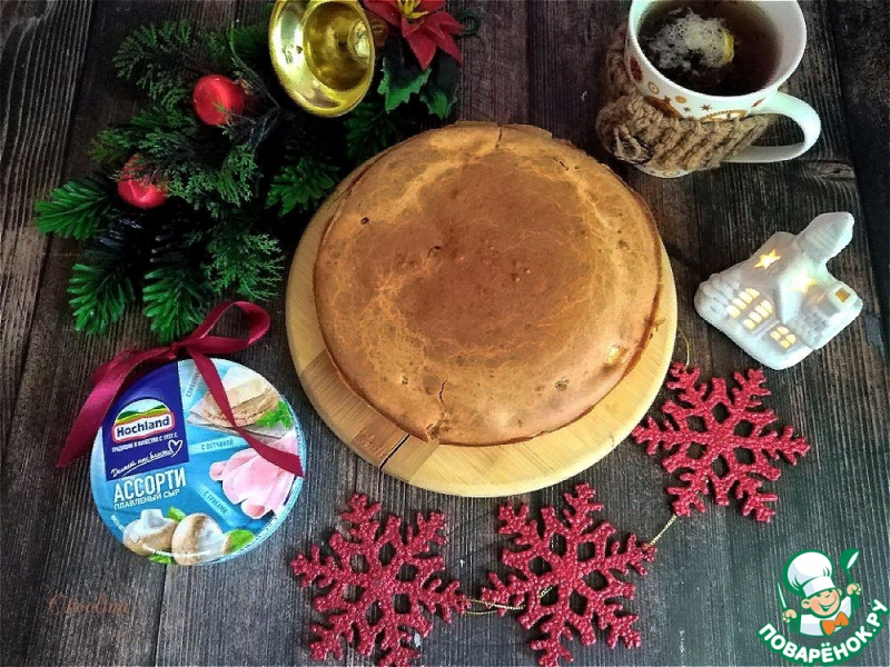 Капустный пирог с сыром и яйцом