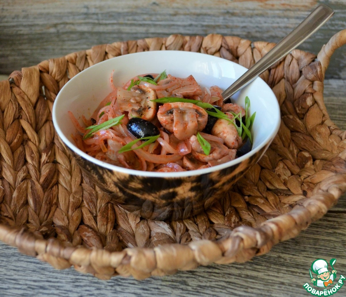 Маринованные шампиньоны с маслинами