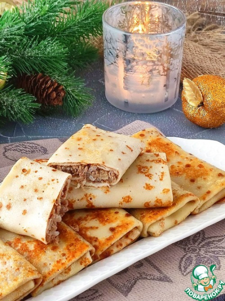 Блинчики с мясом и рисом