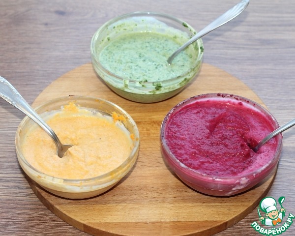 Разноцветная закуска из селедки и овощей