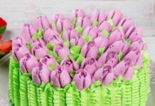 Как украсить торт к 8 марта?