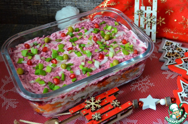Сельдь под шубой "Новогодняя"