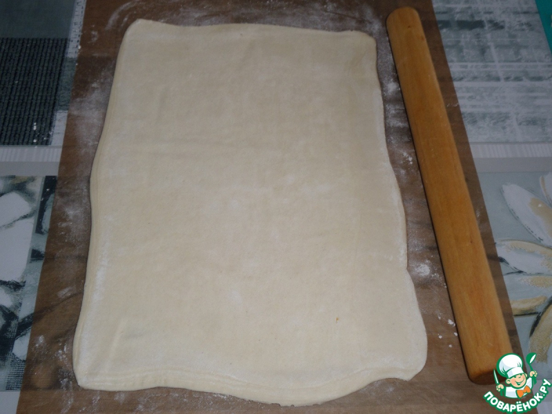 Пирог "Ёлочка" с ветчиной и сыром