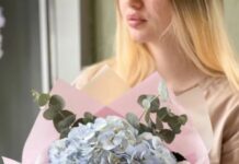 Букеты из гортензии и эвкалипта: гармония свежести и нежности