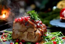 Филе индейки с гранатовой глазурью