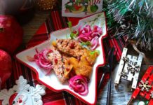 Индейка с ананасами на гриле