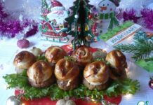 Мясные гнезда из фарша индейки»Змейки»