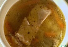 Суп рыбный. Дуэт осётра с сёмгой