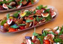 Зимний салат с инжиром, свеклой и помидорами