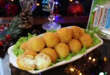 Картофельные пончики с моцареллой