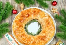 Пирог с тефтелями и сыром