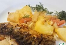 Скумбрия в духовке с картофелем
