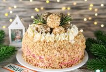 Торт-салат со свеклой и индейкой