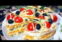 Закусочный пирог из блинов