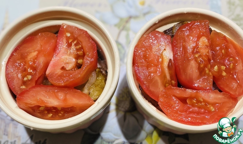 Баклажановая запеканка с куриным фаршем