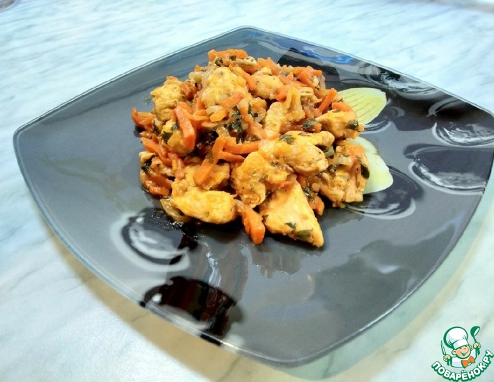Курица с морковью и розмарином