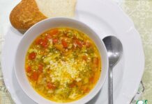 Пшенный суп с брокколи