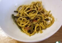 Трапанезе с жареной стручковой фасолью