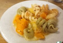 Тыквенное «карбонара» с хрустящим чесноком