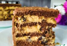 Шоколадный торт с «пьяным» черносливом