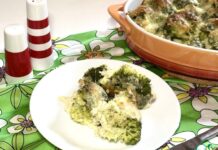 Запеканка с брокколи и творогом