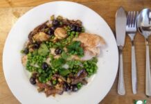 Лимонная рыба в весеннем соусе агродольче