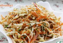 Капустно-морковный салат с яблоком