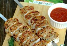 Рулетики-гриль из лаваша с индейкой