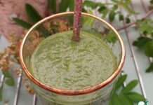 Шпинатно-щавелевый смузи с плодово-ягодным пюре